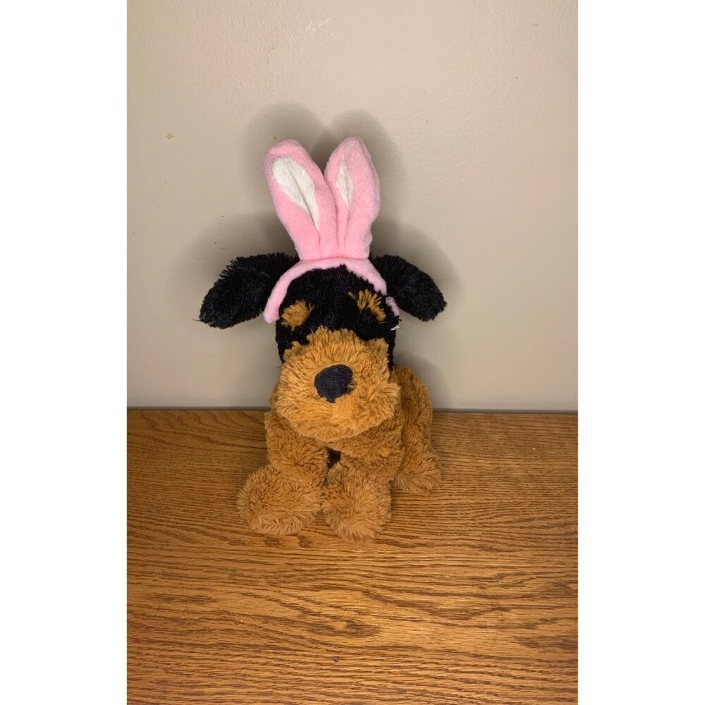 DanDee Puppy Dog Bunny Ears Easter rabbit pink 11 in plush